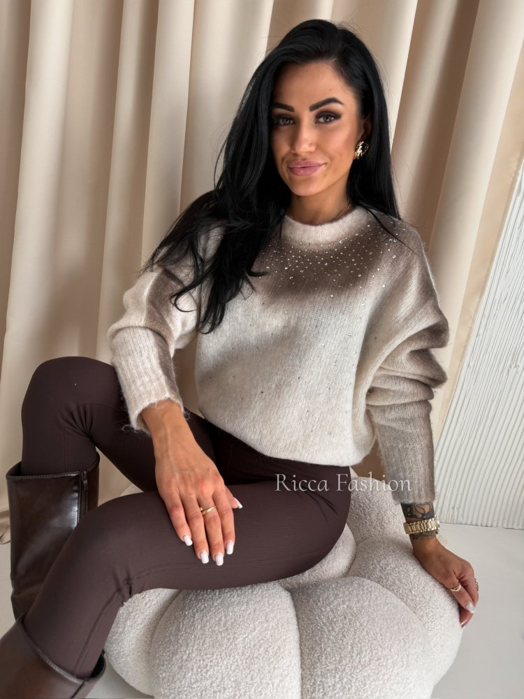 Sweter z wełną MAGNUS, beige