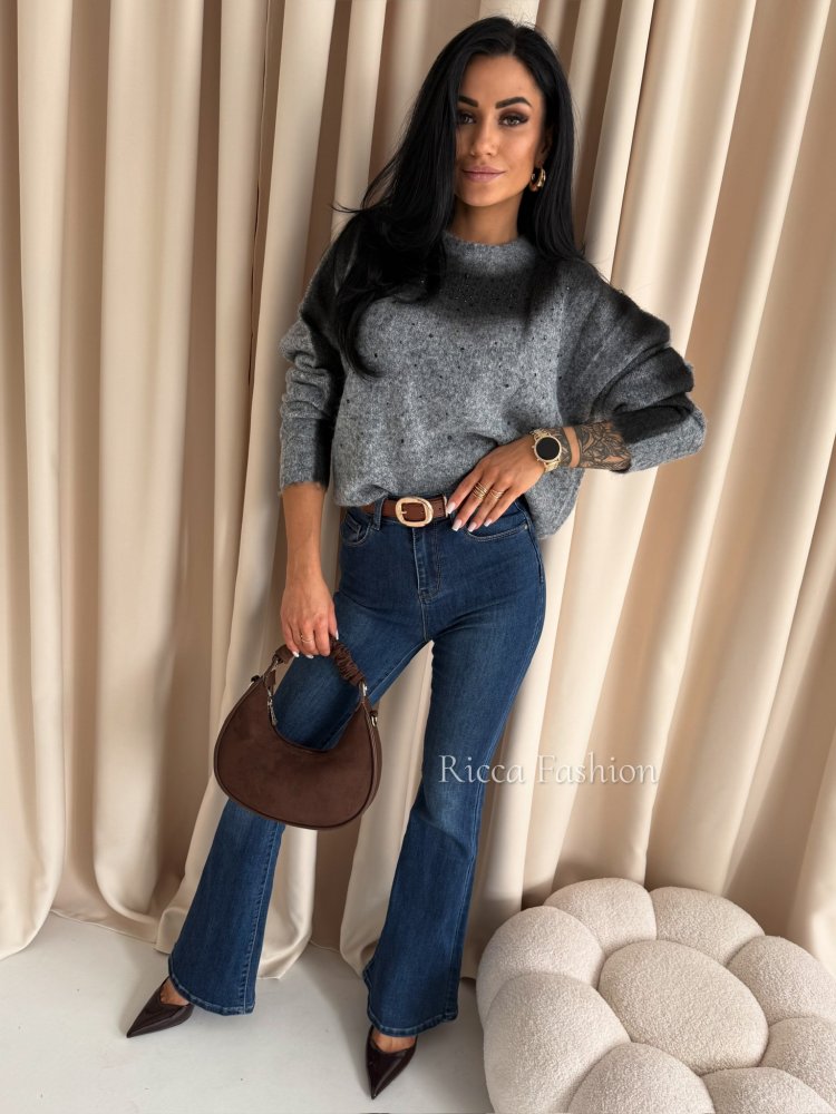 Sweter z wełną MAGNUS, gray