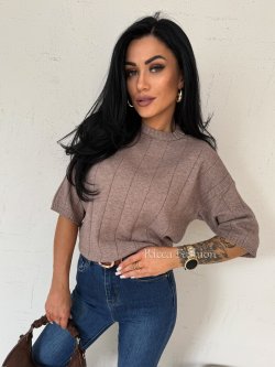 Sweter z wiskozą GISELLE, mocca