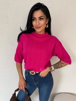 Sweter z wiskozą GISELLE, fuchsia