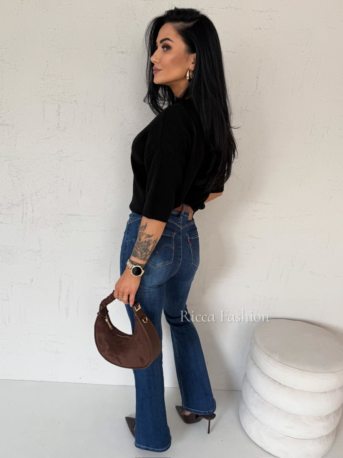 Sweter z wiskozą GISELLE, black