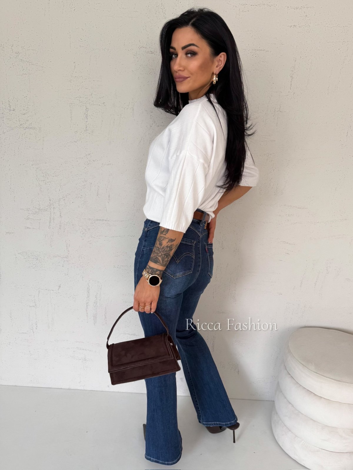 Sweter z wiskozą GISELLE, white