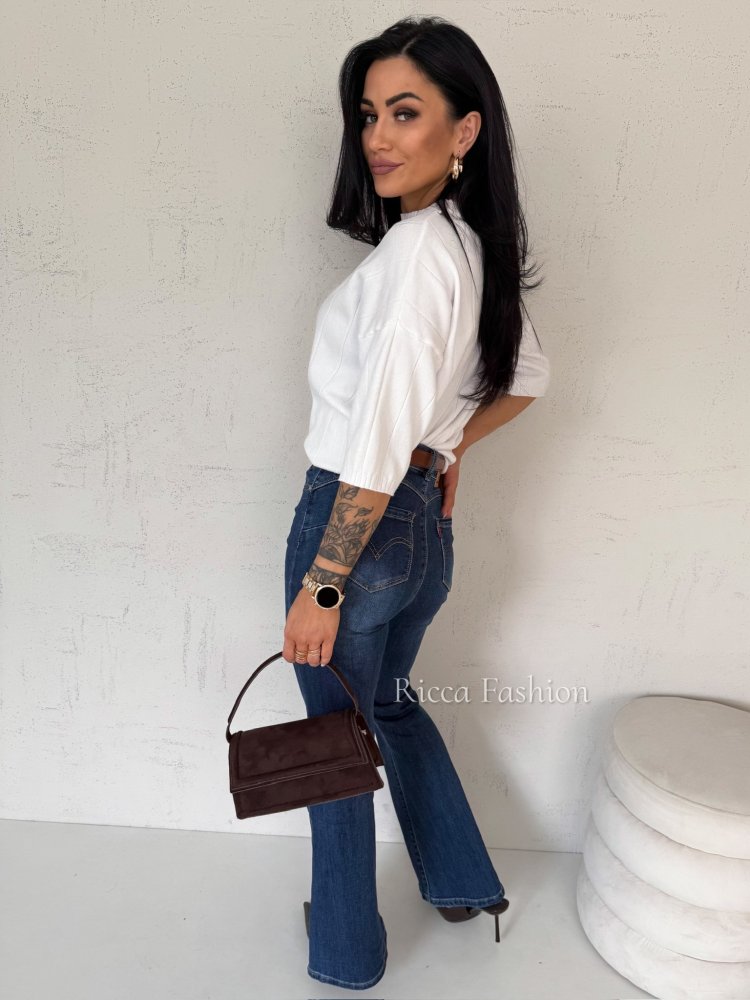 Sweter z wiskozą GISELLE, white