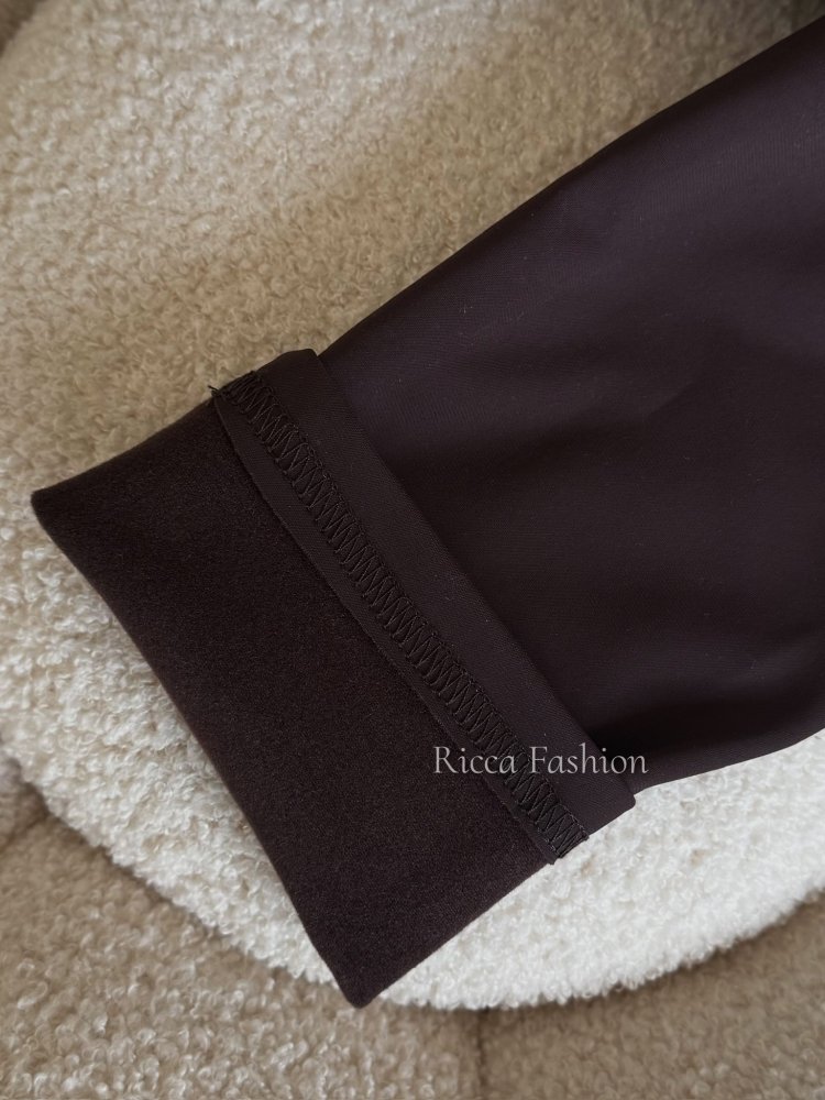 Legginsy ocieplane KEYO, chocolate