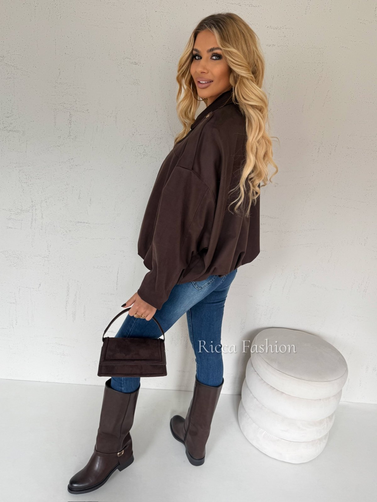 Kurtka zamszowa premium LUCA, chocolate