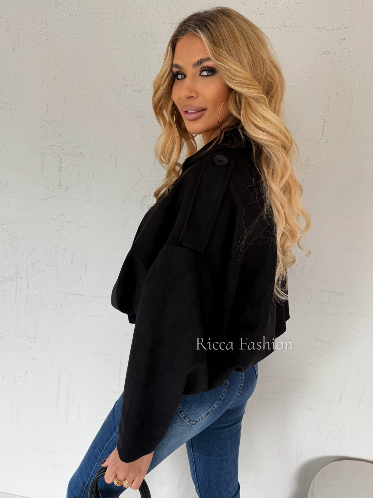 Kurtka zamszowa premium SIENNA, black