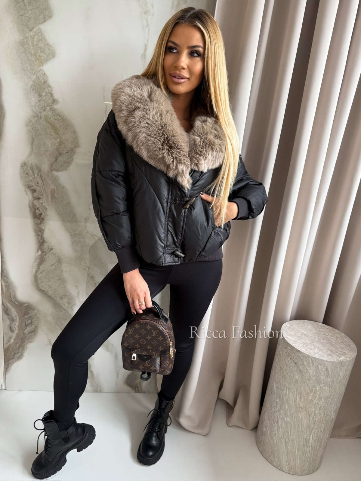 Kurtka pikowana LONDON, black