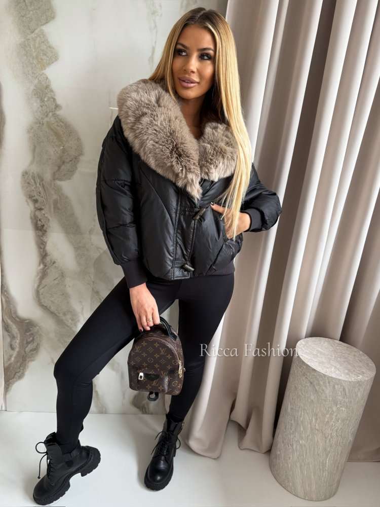 Kurtka pikowana LONDON, black