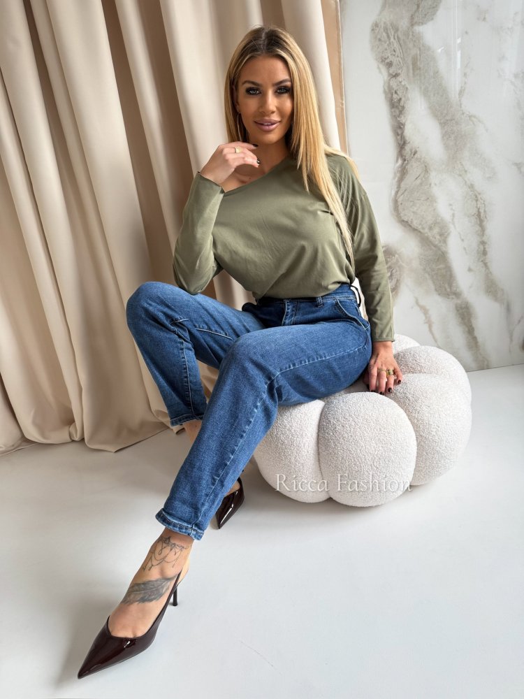 Bluzka bawełniana DAILY, olive