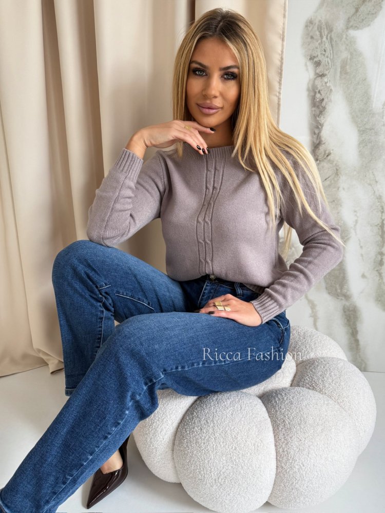 Sweter z wiskozą FREY, fango