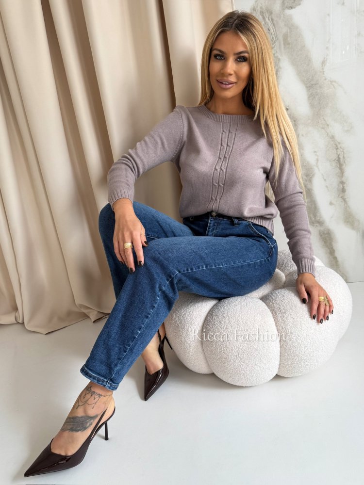 Sweter z wiskozą FREY, fango