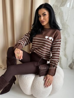 Sweter z wiskozą MILO, chocolate