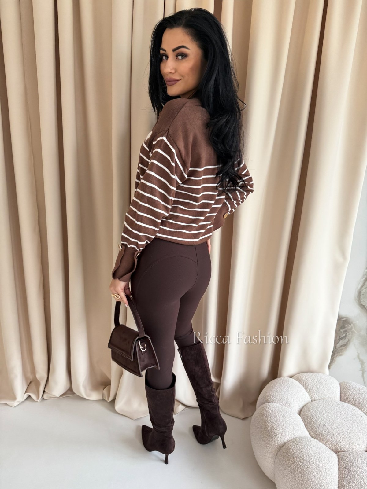 Sweter z wiskozą MILO, chocolate