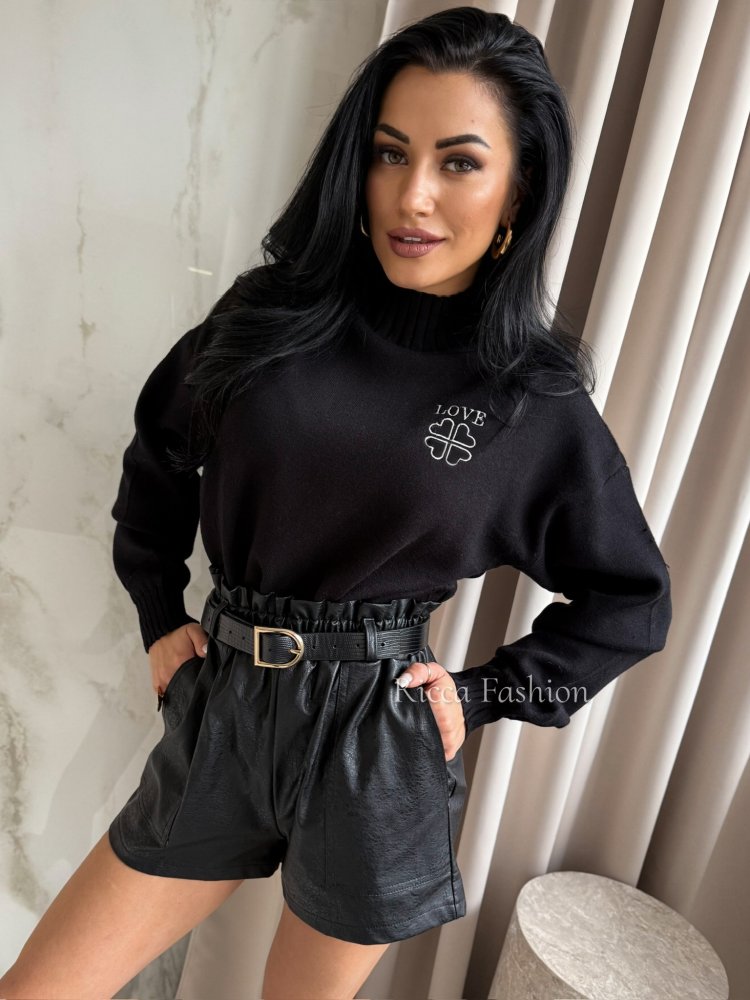 Półgolf/sweterek LOVELY, black