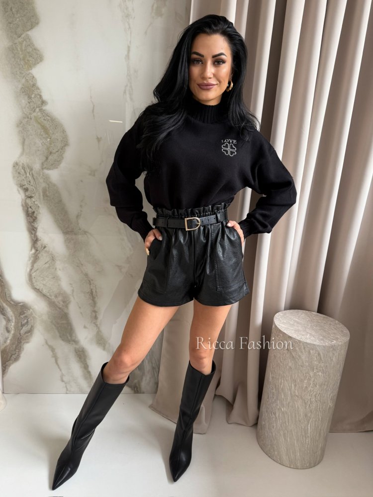 Półgolf/sweterek LOVELY, black