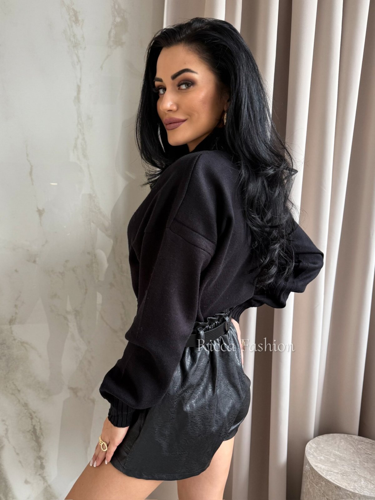 Półgolf/sweterek LOVELY, black