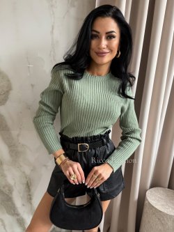 Sweter z wiskozą MAYO, matcha