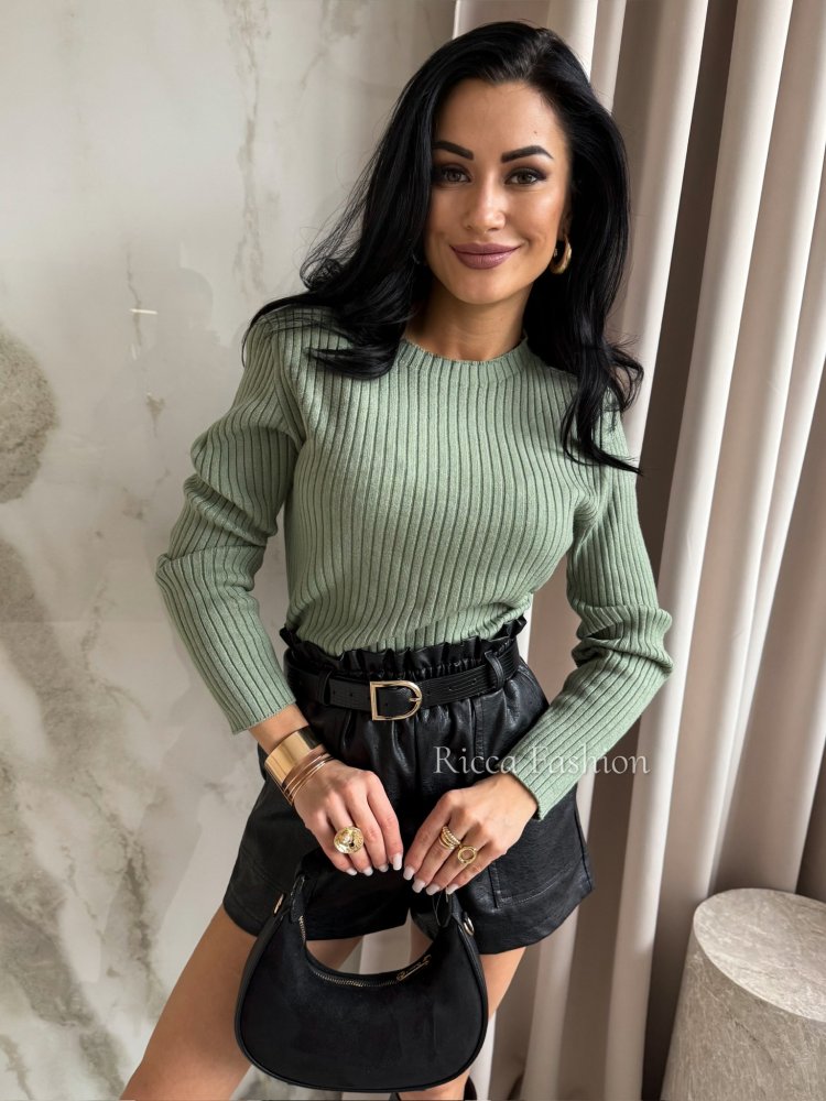 Sweter z wiskozą MAYO, matcha