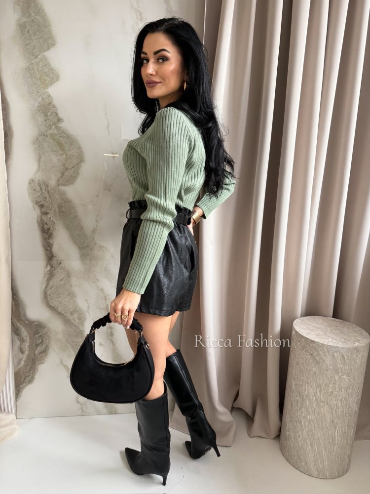 Sweter z wiskozą MAYO, matcha