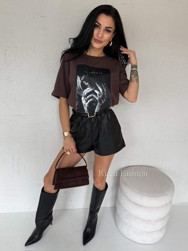 T-shirt PUMA, chocolate