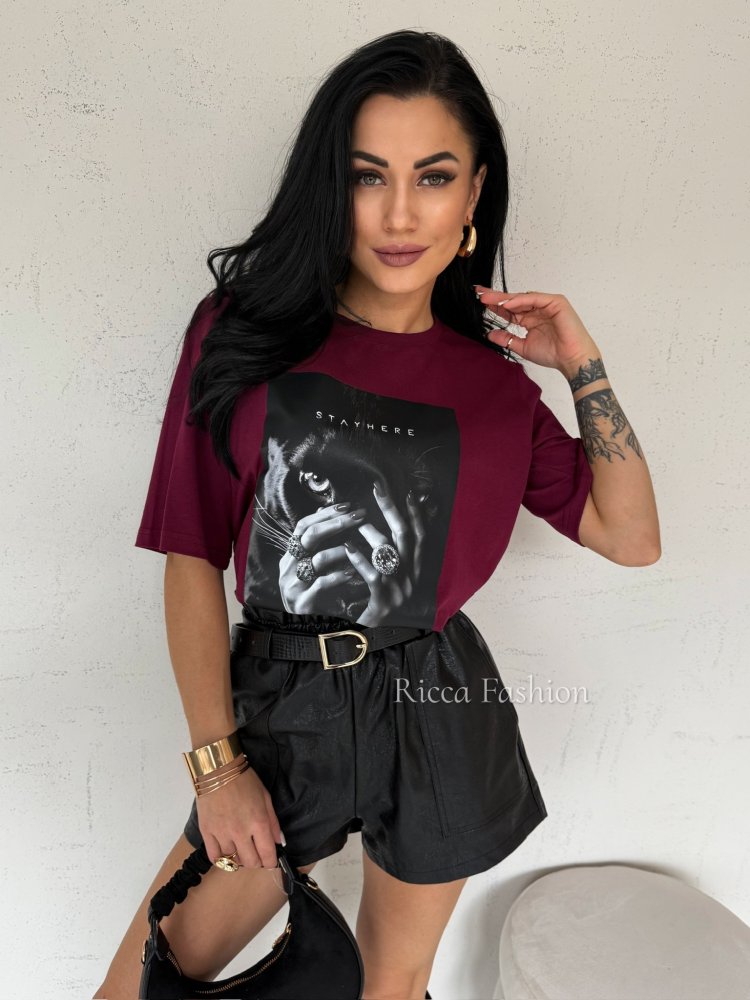 T-shirt PUMA, burgund