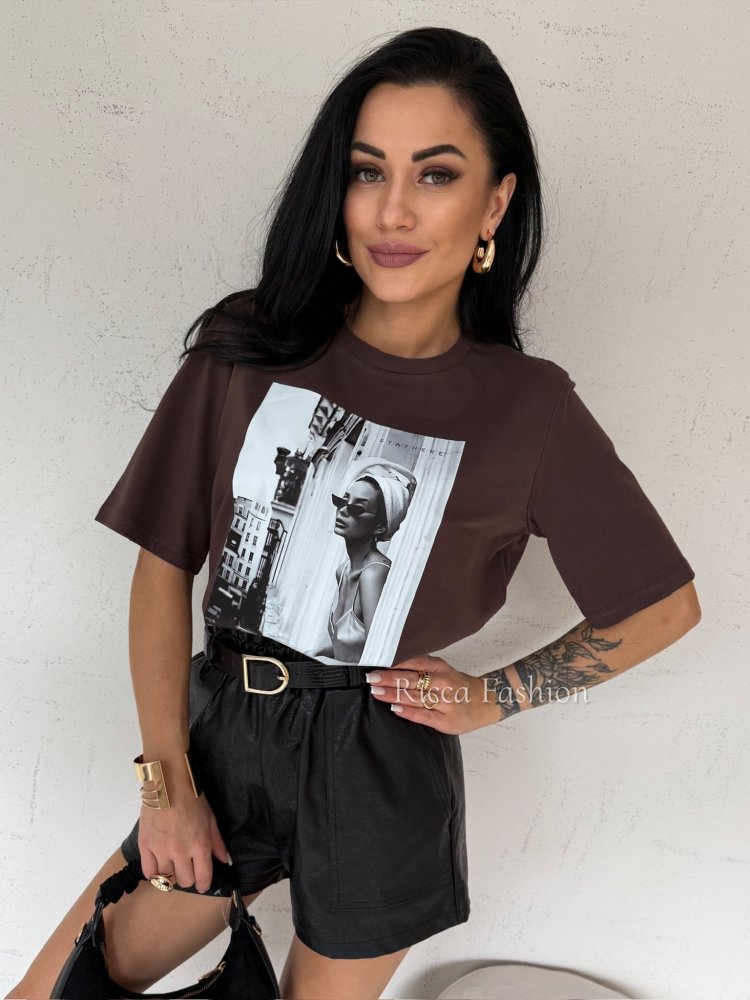 T-shirt PARISIAN, chocolate