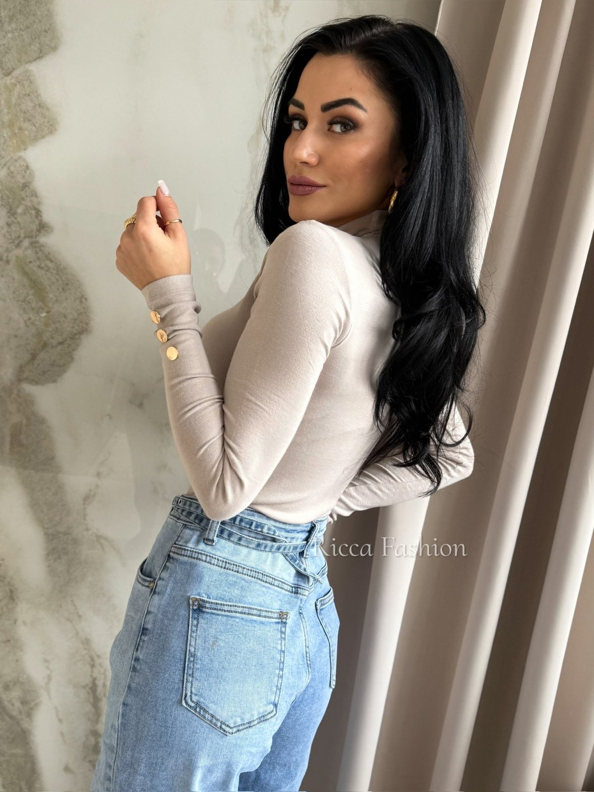 Bluzka/półgolf CASPER, beige