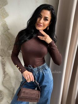 Bluzka/półgolf CASPER, chocolate