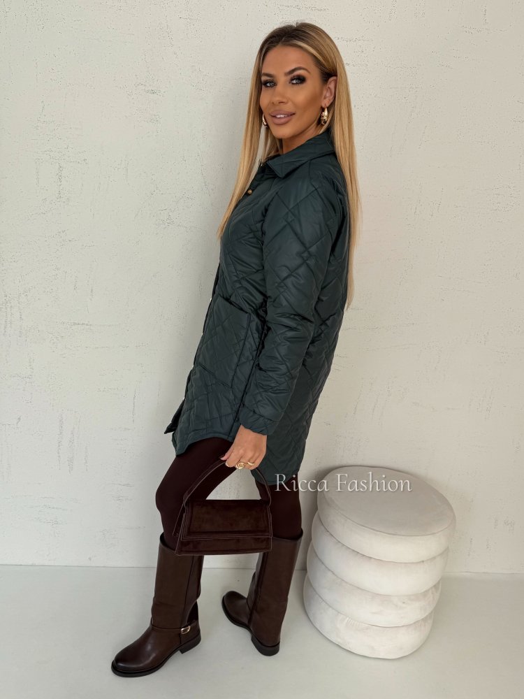 Płaszcz BELLUCI by RICCA, butelkowa zieleń