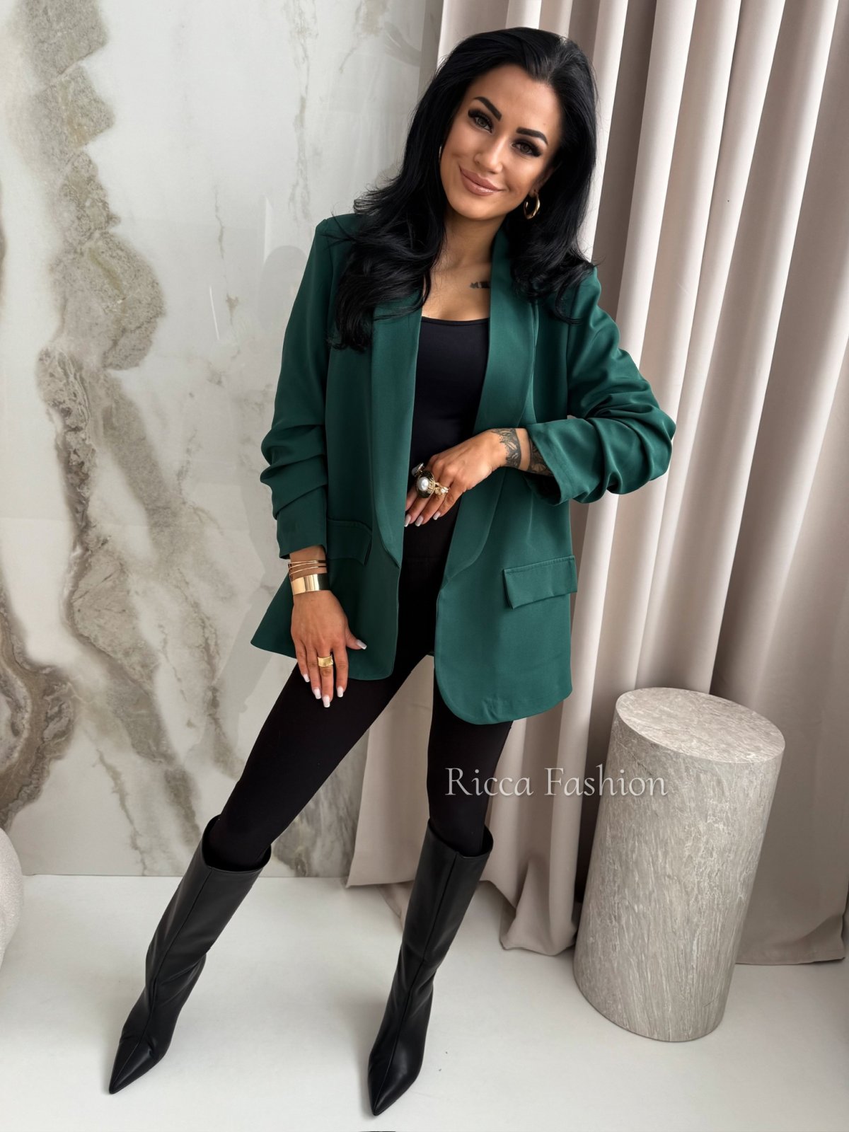 Marynarka ZARKA, bottle green