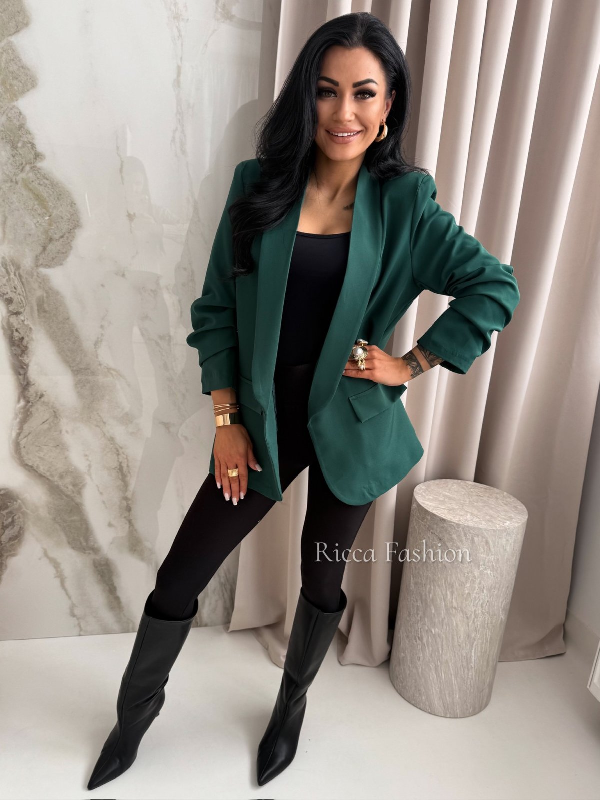 Marynarka ZARKA, bottle green