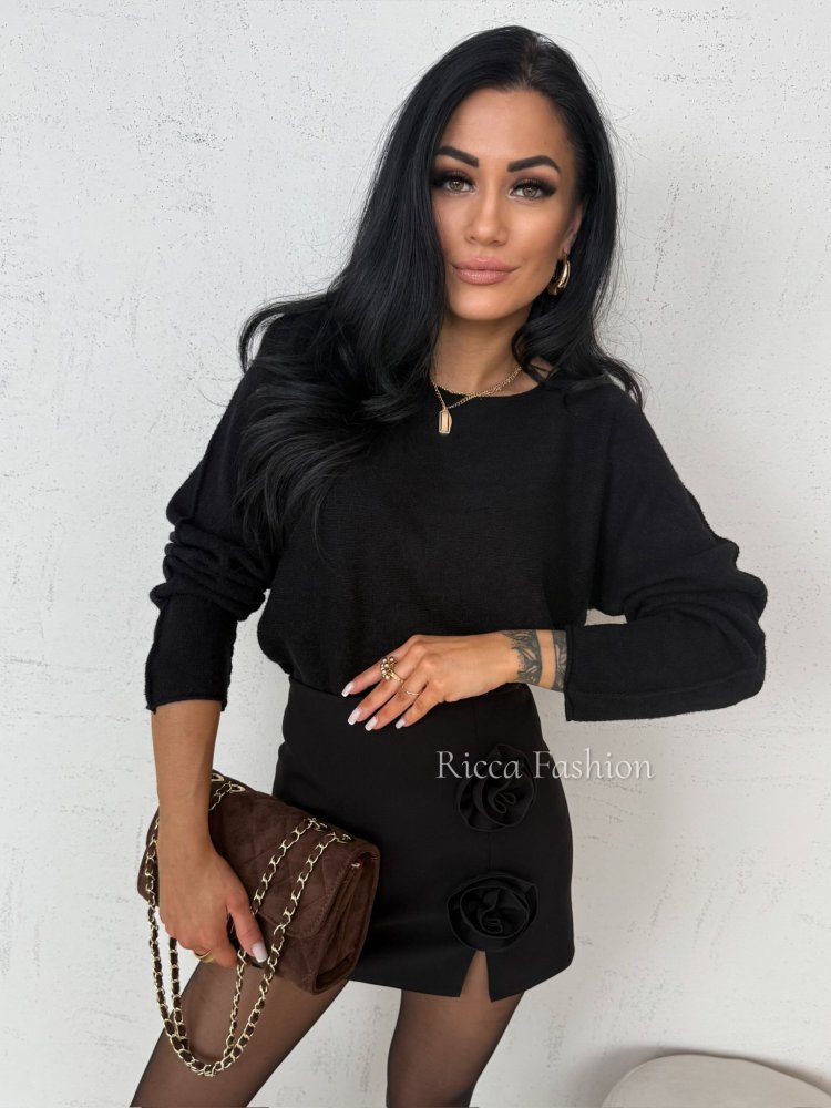 Sweter z wiskozą JASPER, black