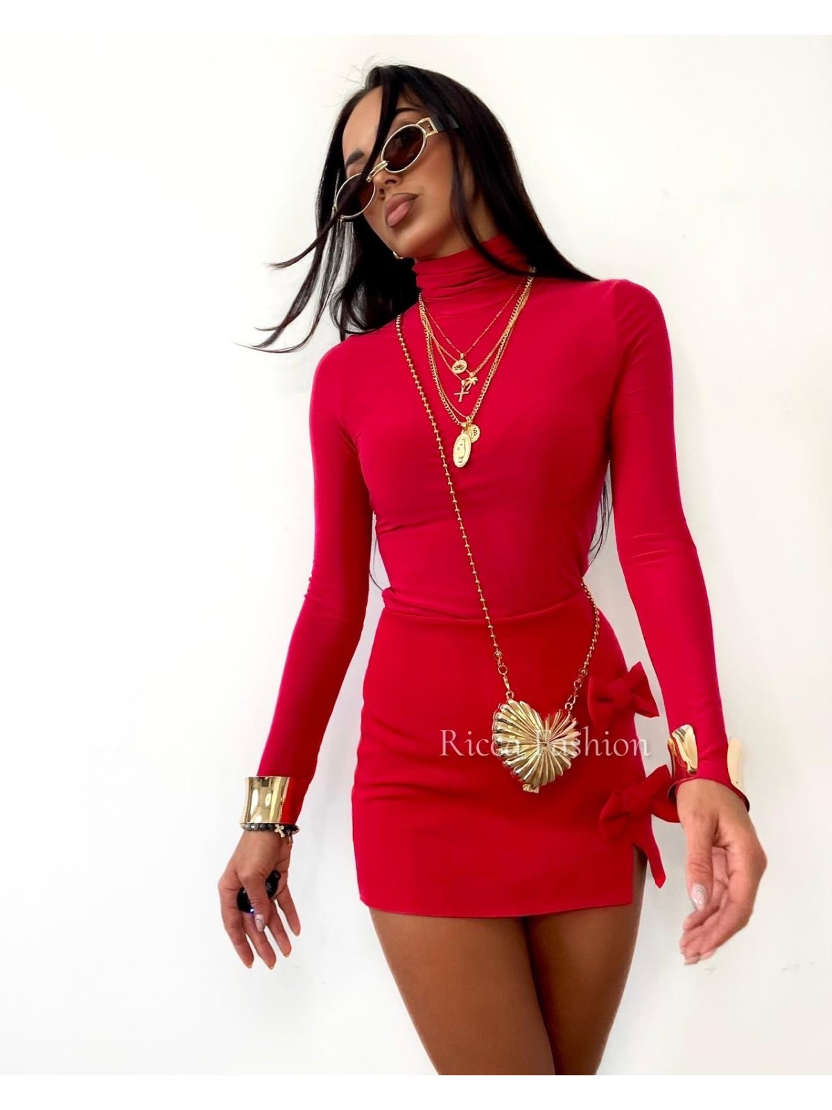 Bluzka/golfik premium MILAN, red