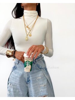 Bluzka/golfik premium MILAN, white