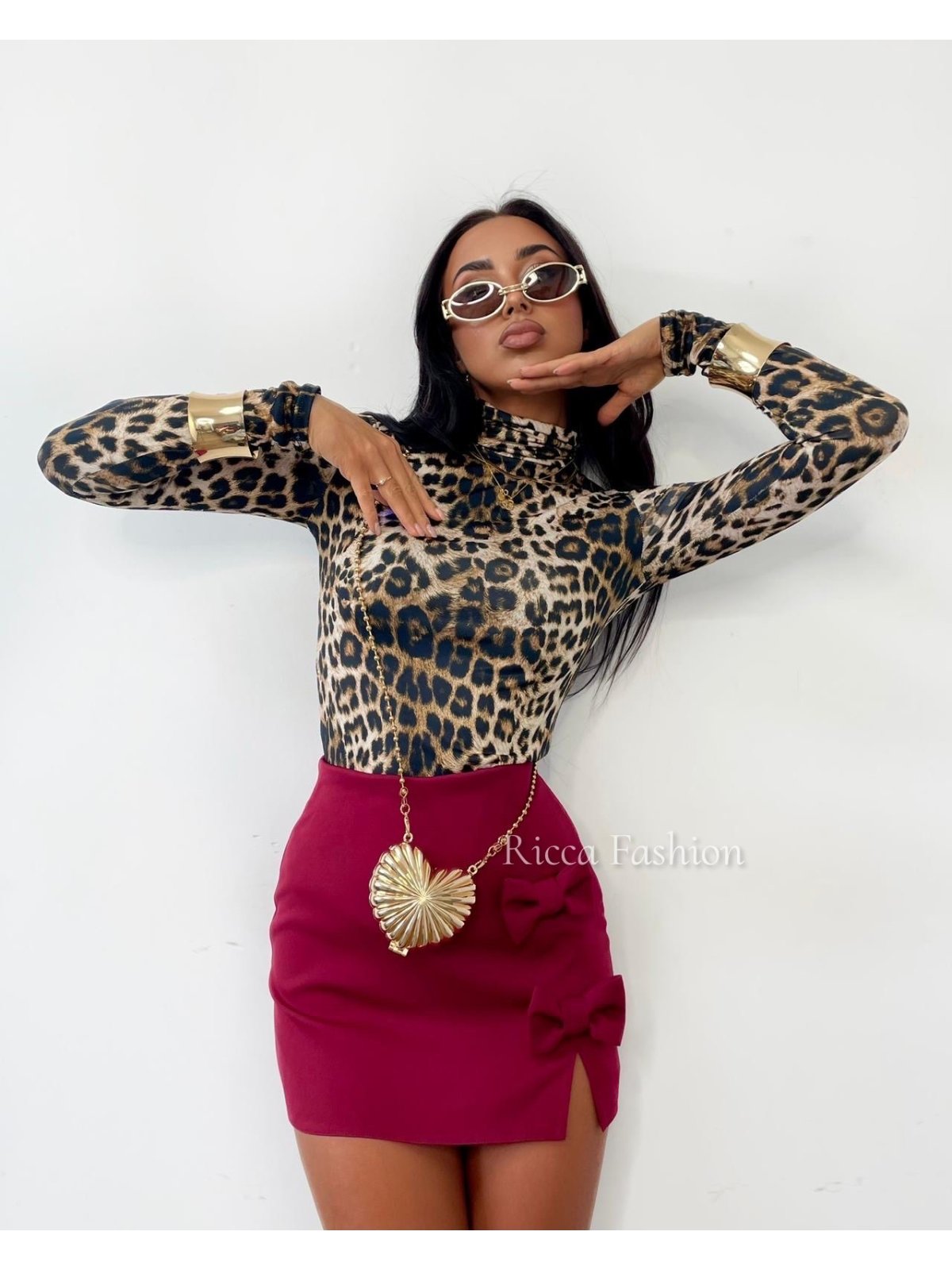 Bluzka/golfik premium MILAN, panther