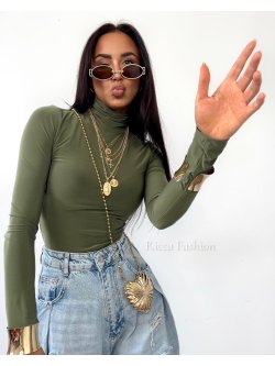 Bluzka/golfik premium MILAN, matcha