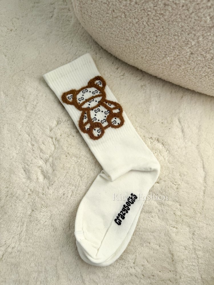 Skarpetki SWEET TEDDY, ecru