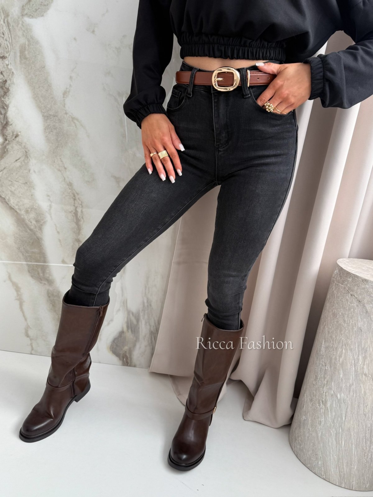 Spodnie skinny jeans LEVISSO, black