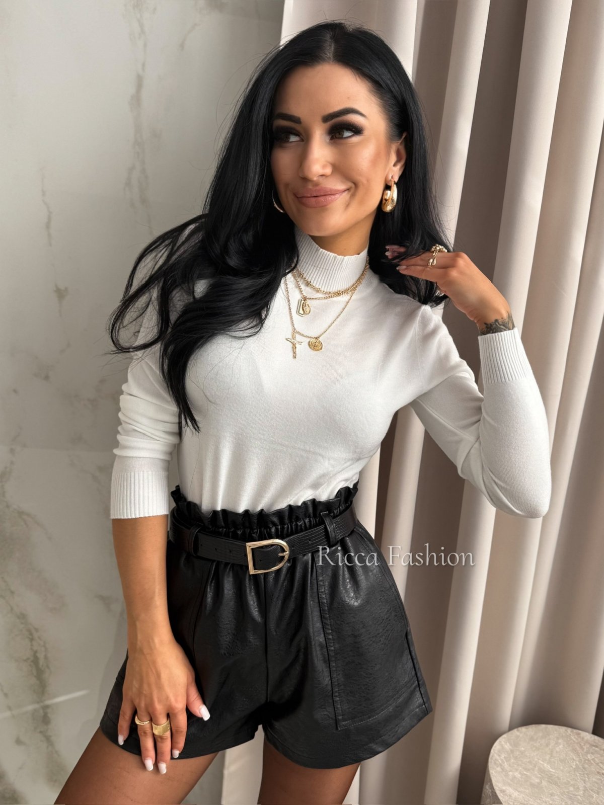 Półgolf/sweterek CEDRIC, white