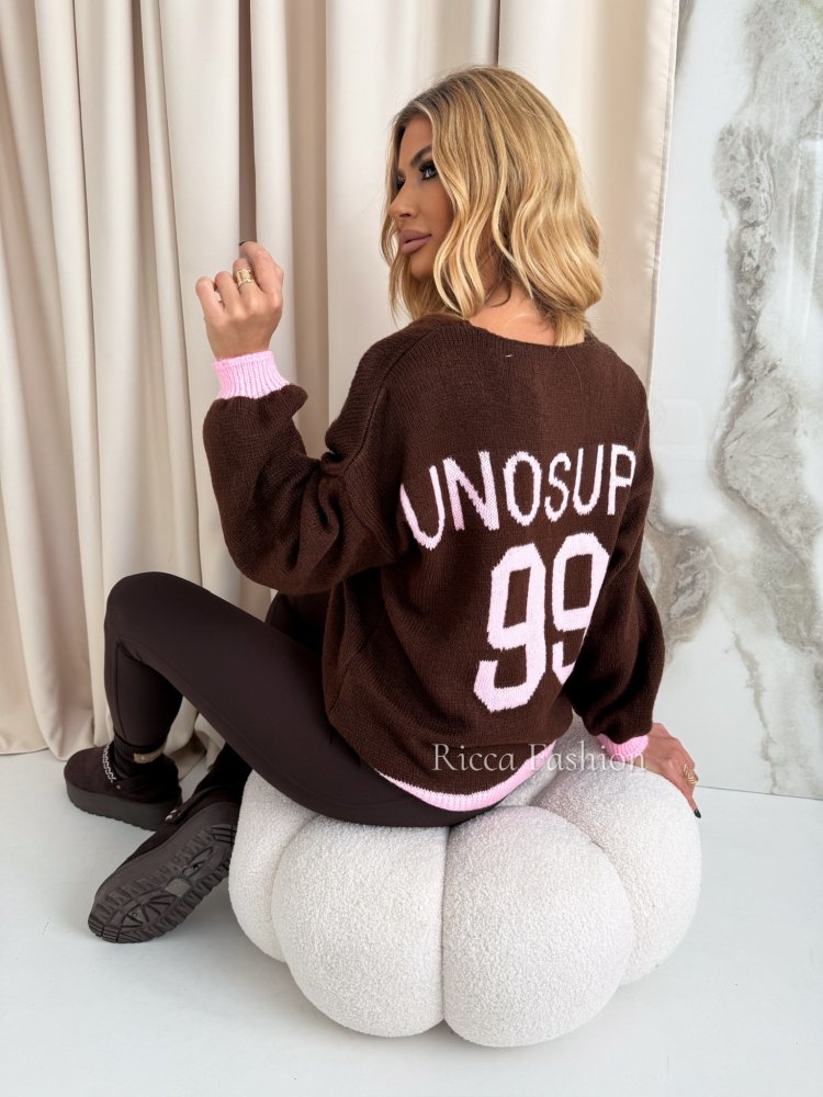 Sweter/cardigan UNO, chocolate