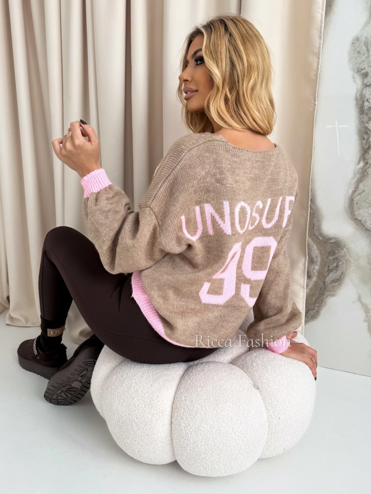 Sweter/cardigan UNO, beige