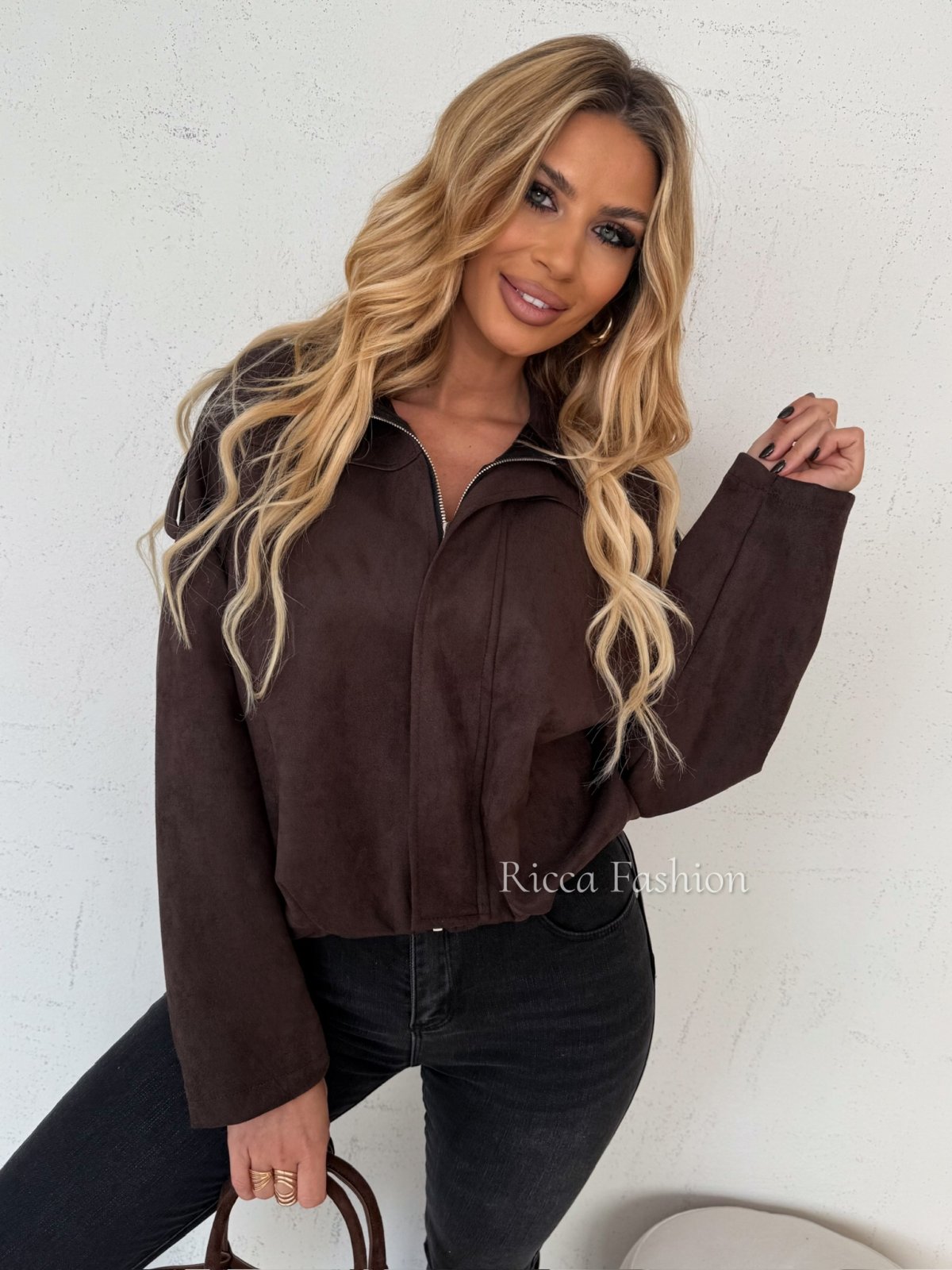 Kurtka zamszowa ISALINE, chocolate