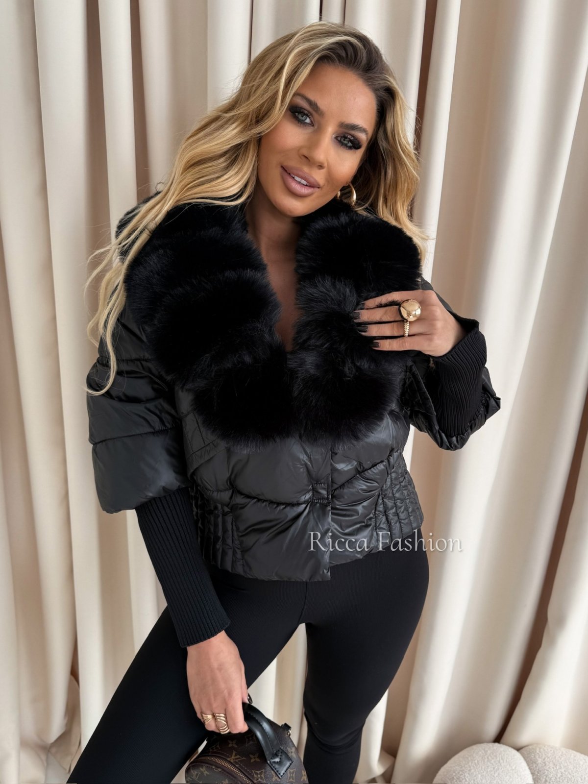 Kurtka zimowa pikowana NOEMI, black