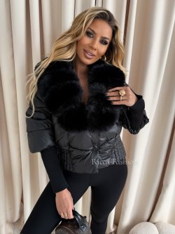 Kurtka zimowa pikowana NOEMI, black