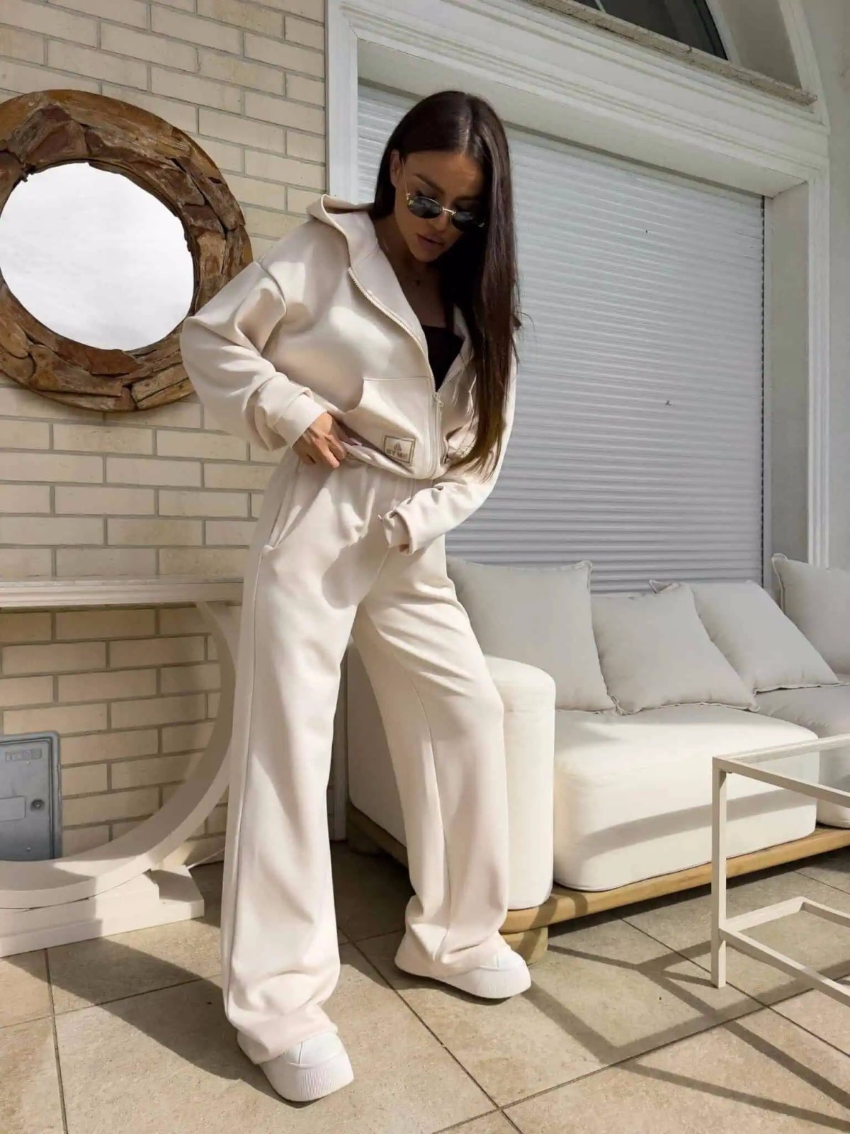 Komplet MASEŁKO, jasny beż