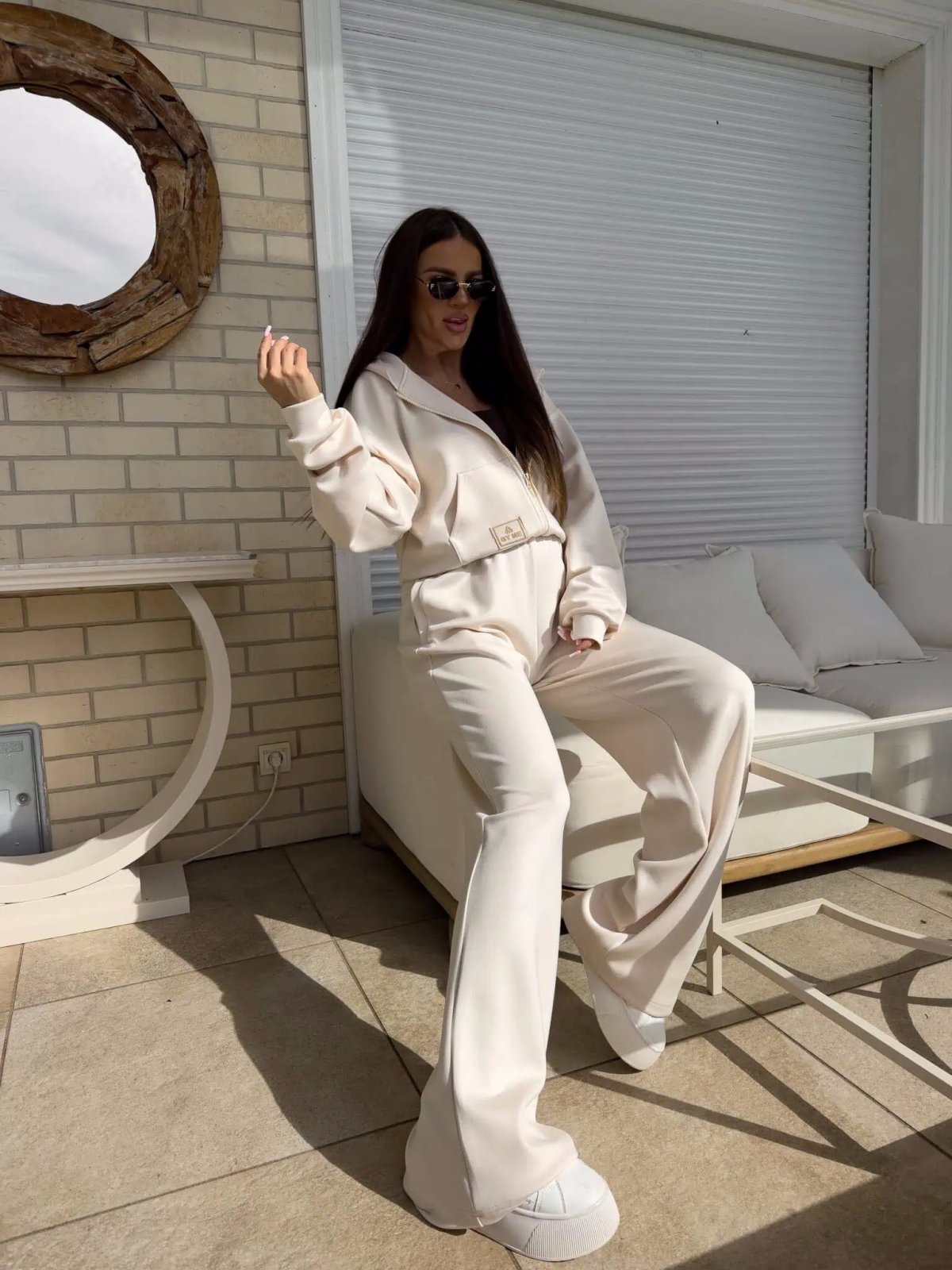 Komplet MASEŁKO, jasny beż