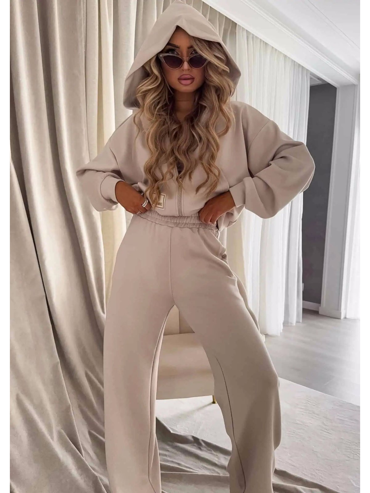 Komplet MASEŁKO, chłodny beż