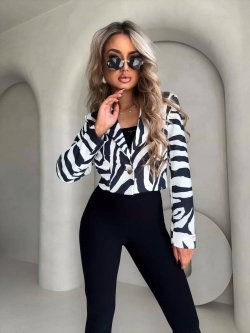 Marynarka dresowa SLIM, zebra