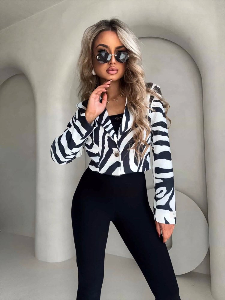 Marynarka dresowa SLIM, zebra