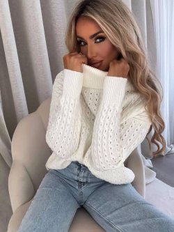 Sweter golf INKO, ecru